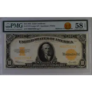 $10 1922 Gold Gold Certificates 1173