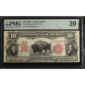 $10  Small Red, scalloped Legal Tender Issues 122