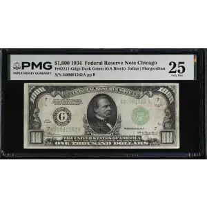 $1,000 1934  High Denomination Notes 2211-G (2)