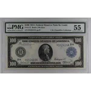 $100 1914 Blue Seal Federal Reserve Notes 1112 (2)