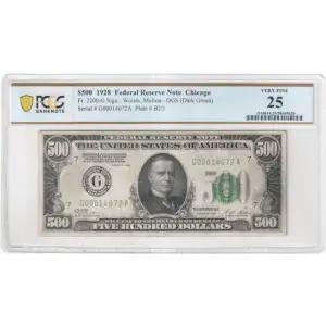 $500 1928  High Denomination Notes 2200-G (2)