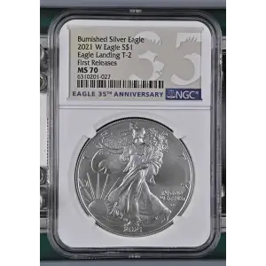 2021 W Eagle Landing T-2 First Releases Burnished Silver Eagle (2)