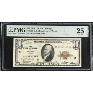 $10 1929 brown seal Small Federal Reserve Bank Notes 1860-G
