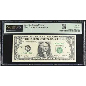 $1 1977 Green seal. Small Size $1 Federal Reserve Notes 1909-G (2)